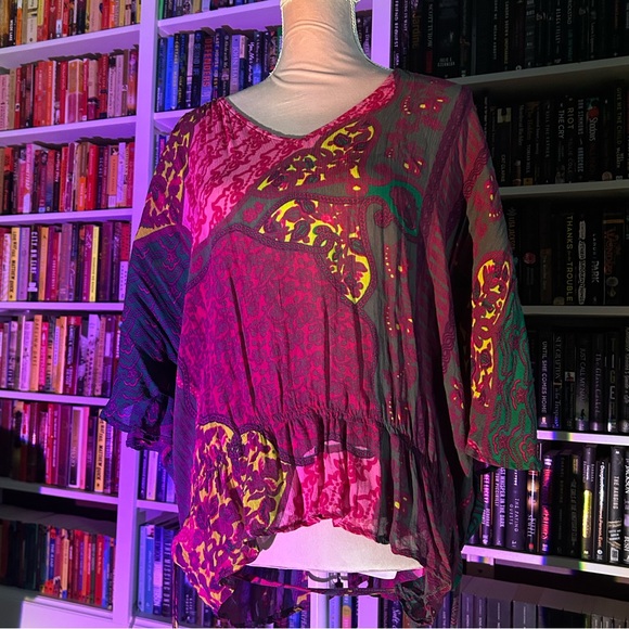 Colourful flowy hippie shirt - Picture 1 of 6